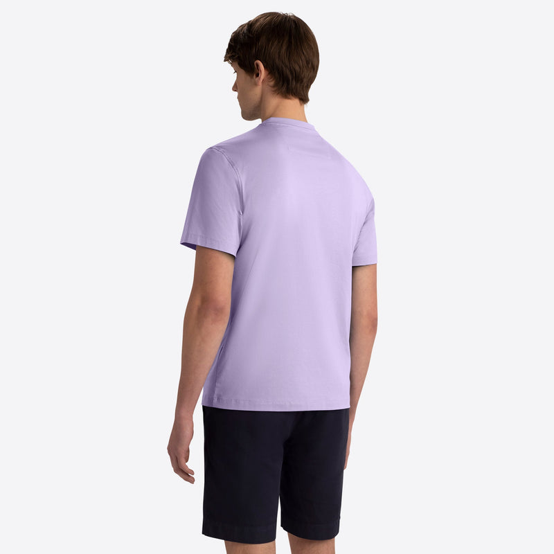 Bugatchi - Rufus Solid OoohCotton® Short Sleeve Crew - Lilac