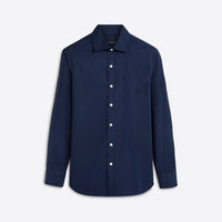 Bugatchi - Hugo Solid Poplin Shirt - Linen - Navy