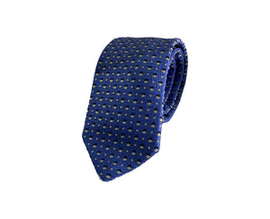 Dion Men's 100% Silk Neck Tie - Blue Gold  - BNWT