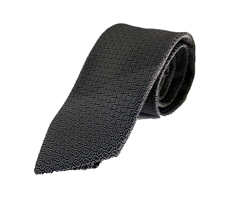 Dion Men's 100% Silk Neck Tie - Silver Grey   - BNWT