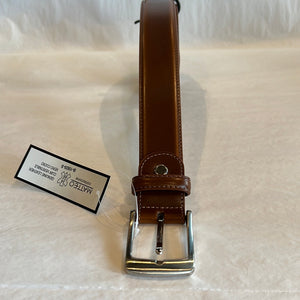 Matteo Men's Leather Belt- Tan