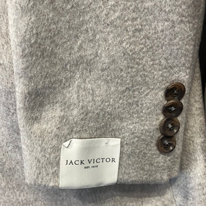 Jack Victor Light Gray Wesley Wool/Cashmere Overcoat Made in Italy