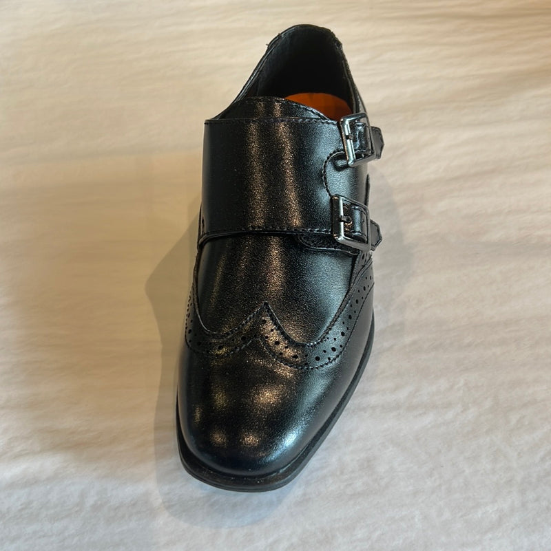 Boys Dress Shoe - Jordano - Double Monk - Black -
