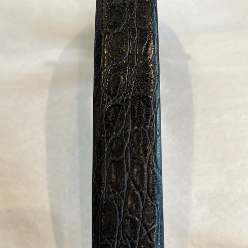 Lindenmann Men's Belt Leather Textured - Black Croc
