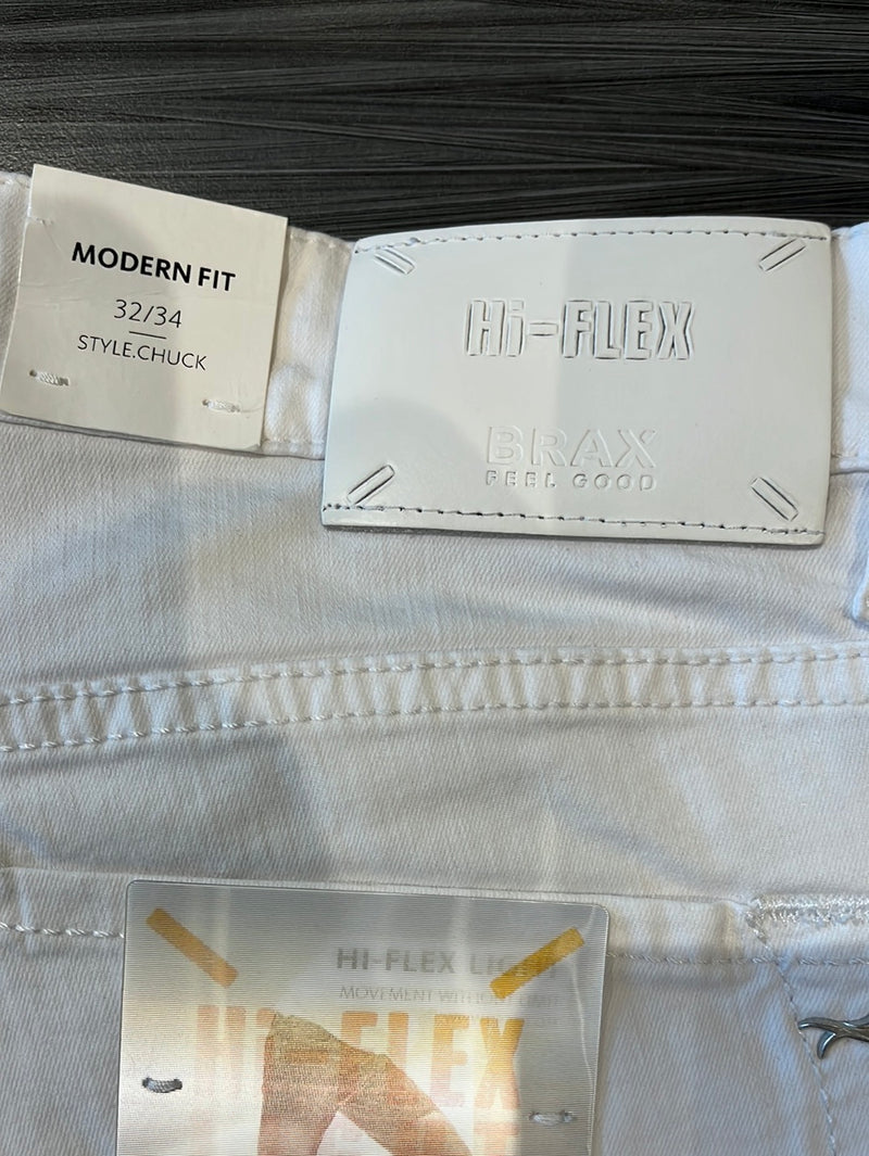 Brax Pants - Chuck Hi-Flex White Jeans