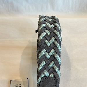 Bugatchi Men's Leather Braided Belt -  Grigio