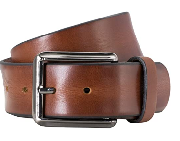 Lindenmann Men's Leather Casual Belt Stunning Mens Mahogany
