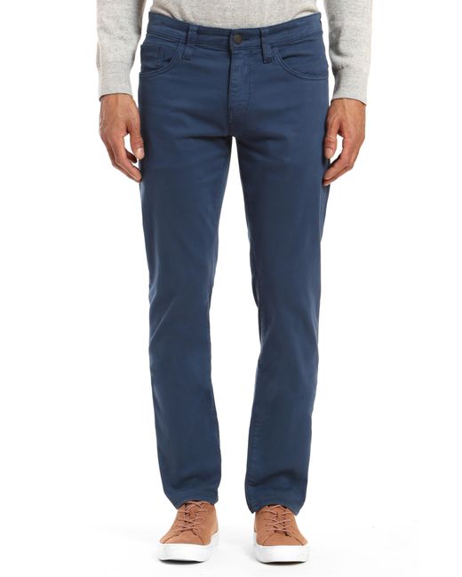 Bugatchi - Men's Blue Zach Straight Leg Twill Pants