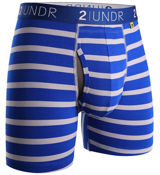 2UNDR Mens Luxury Underwear Swing Shift Boxer Briefs Nautical Stripes