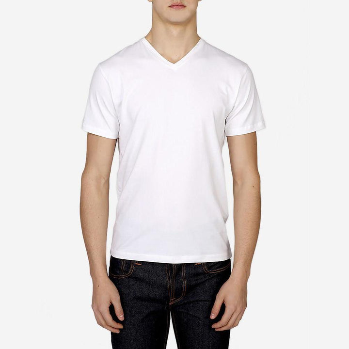 Patrick Assaraf - ICONIC T-SHIRT V Neck - White