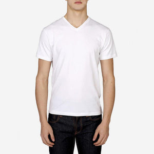 Patrick Assaraf - ICONIC T-SHIRT V Neck - White