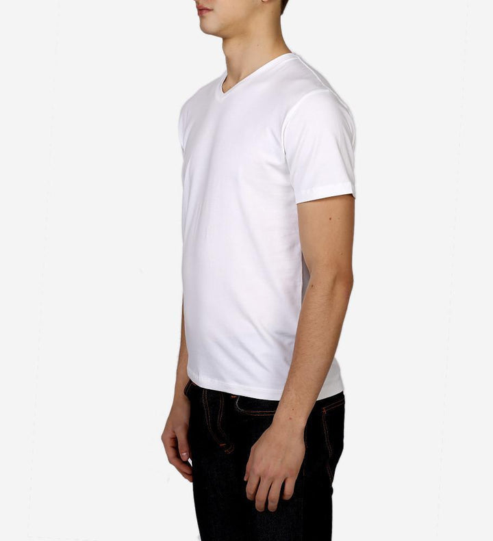 Patrick Assaraf - ICONIC T-SHIRT V Neck - White