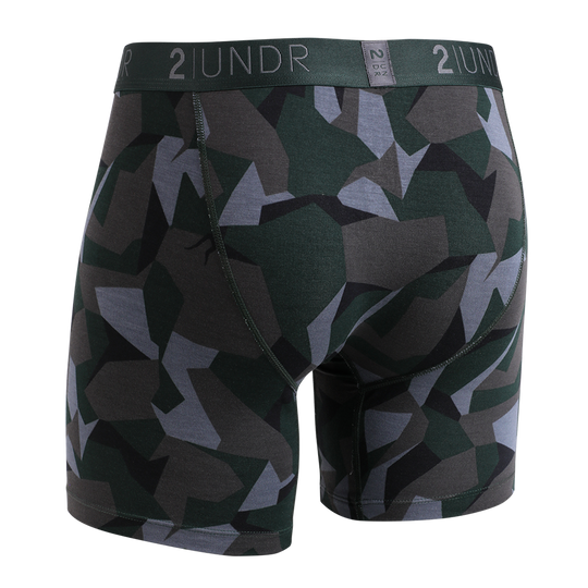 2UNDR Mens Luxury Underwear Swing Shift Boxer Briefs Forest Camo