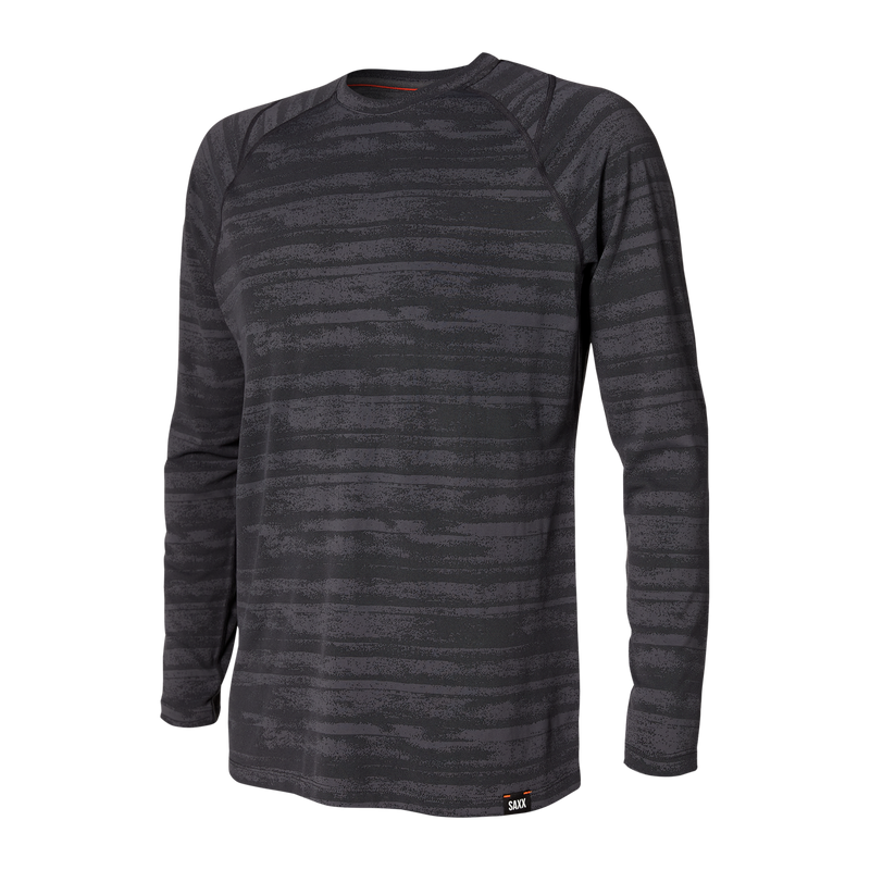 Saxx - AERATOR Long Sleeve / Black Washed Stripe