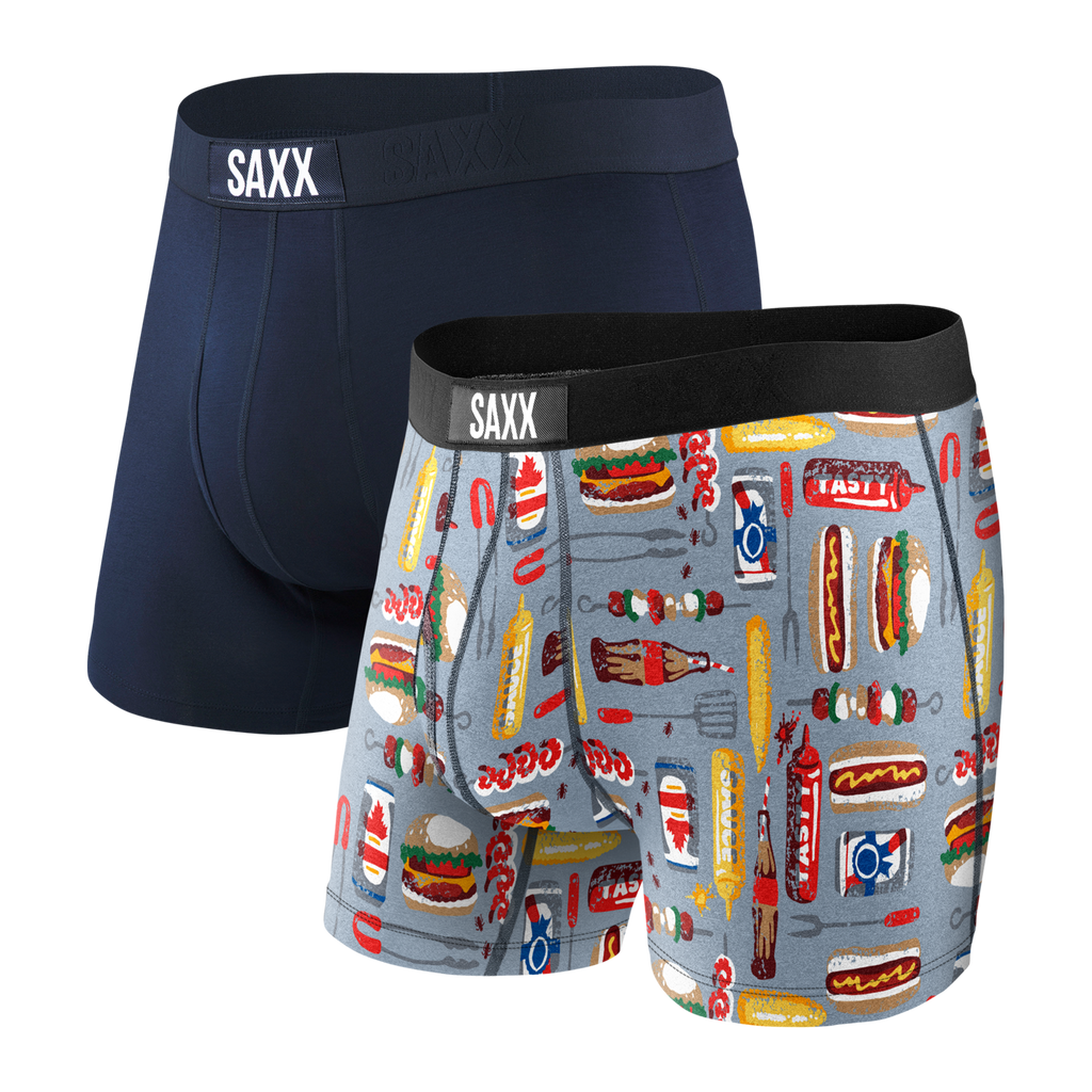 Copy of Saxx Underwear - Ultra 2-Pack Boxer Brief - Back Yard BBQ / Navy