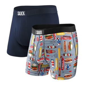 Copy of Saxx Underwear - Ultra 2-Pack Boxer Brief - Back Yard BBQ / Navy