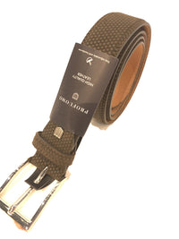 Profuomo Suede Belt Stunning Brown Mens Belt - 56384