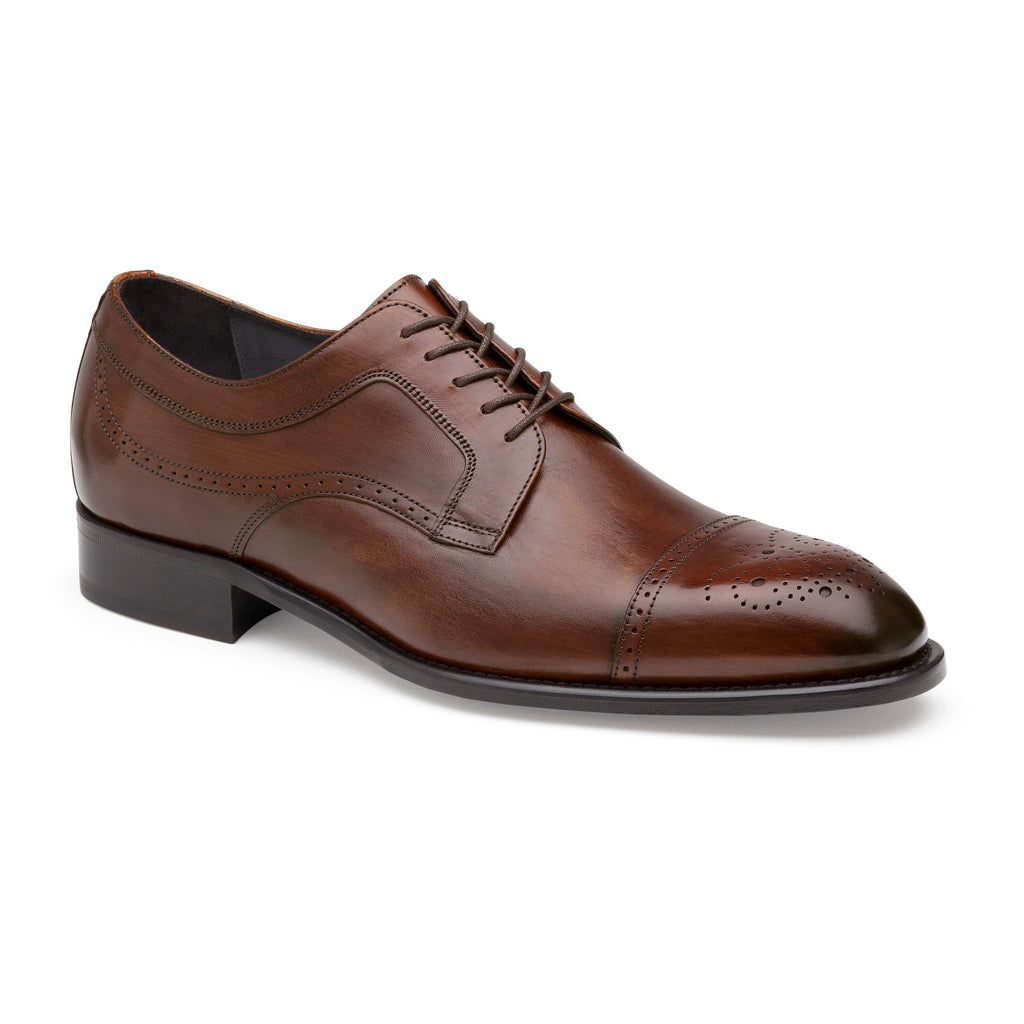 Johnston & Murphy - ELLSWORTH CAP TOE - Brown Italian Calfskin