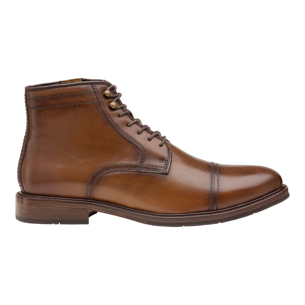 Johnston & Murphy Shoes - XC FLEX RALEIGH CAP TOE ZIP - Tan Full Grain