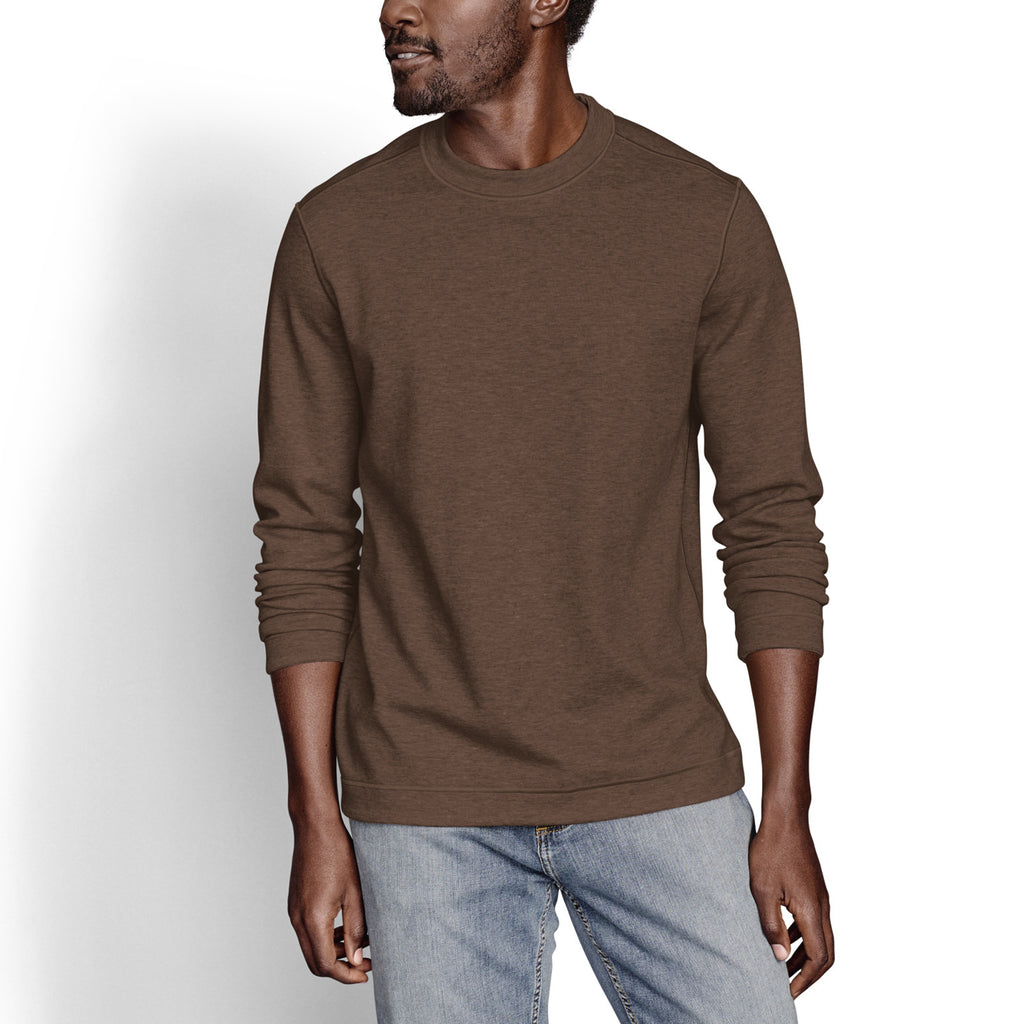 Johnston & Murphy -REVERSIBLE LONG-SLEEVE CREWNECK - Rust