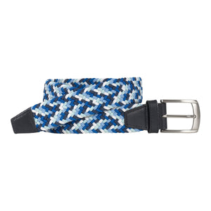 Johnston & Murphy Belt - WOVEN STRETCH KNIT BELT - Blue Multi