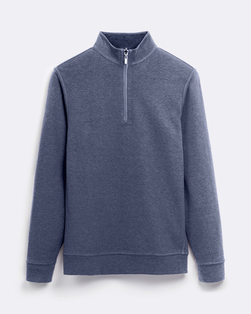 Bugatchi - REVERSIBLE QUARTER ZIP - Slate