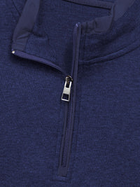 Bugatchi - LONG SLEEVE QUARTER ZIP - Navy