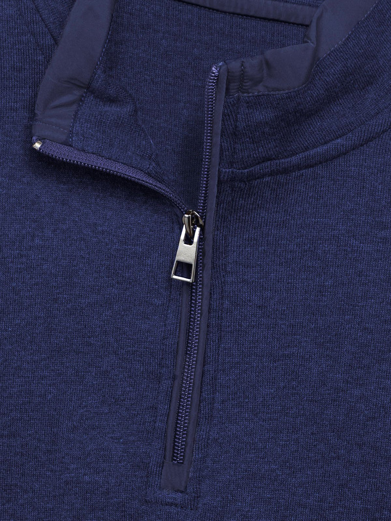 Bugatchi - LONG SLEEVE QUARTER ZIP - Navy